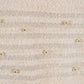 Chic Beige V-Neck Shirt with Metallic Detailing