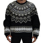Elegant Black Embellished Cotton Sweater