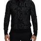 Elegant Black Silk Pullover Sweater