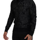 Elegant Black Silk Pullover Sweater
