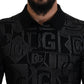 Elegant Black Silk Pullover Sweater