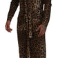 Elegant Leopard Wool Cardigan Sweater