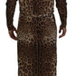 Elegant Leopard Wool Cardigan Sweater