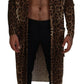 Elegant Leopard Wool Cardigan Sweater