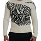 Elegant Off White Virgin Wool Sweater