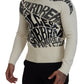Elegant Off White Virgin Wool Sweater