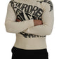 Elegant Off White Virgin Wool Sweater