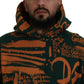 Elegant Multicolor Hooded Pullover Sweater
