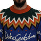 Multicolor Virgin Wool Pullover Sweater