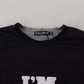 Elegant Black Crew Neck Casual Tee