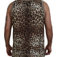Leopard Print Sleeveless Cotton Tee