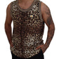Leopard Print Sleeveless Cotton Tee