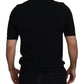 Elegant Black Mandarin Collar Tee