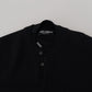 Elegant Black Mandarin Collar Tee