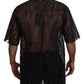 Elegant Sheer Logo Crew Neck Tee