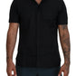Elegant Black Silk Blend Dress Shirt