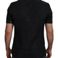 Elegant Black Silk Blend Dress Shirt