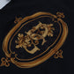 Elegant Black Printed Cotton T-Shirt