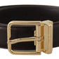 Elegant Dark Brown Leather Belt