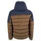 Chic Quilted Down Jacket with Softshell Inserts