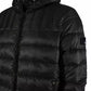 Sleek Quilted Hooded Jacket with Backpack Bag