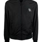 Elegant Black Bomber Jacket with Zipper Pockets