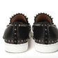 Black/Dk Gun Pik Boat Flat Lurex Shoes