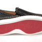 Black/Dk Gun Pik Boat Flat Lurex Shoes