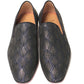 Navy/Nero Colannaki Flat Tissu Shoes