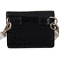Blue White Caiman Leather Strap Card Holder Wallet