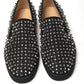 Black/Crystal Sv Version Roller 1c1s Flat Shoes