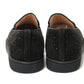 Black Boat Man Flat Veau Shoes