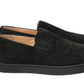 Black Boat Man Flat Veau Shoes