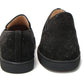 Black Boat Man Flat Veau Shoes