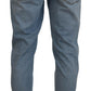 Blue Wash Slim Fit Cotton Denim Jeans