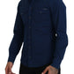 Elegant Slim Fit Denim Casual Shirt