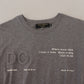 Elegant Gray Crewneck Cotton T-Shirt