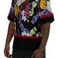 Elegant Floral Print Crewneck T-Shirt