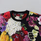 Elegant Floral Print Crewneck T-Shirt