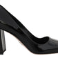 Elegant Square Toe Leather Pumps