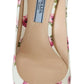 Elegant Floral Print Leather Heels