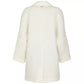 Chic Winter Warmth: White Wool Blend Coat