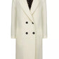 Elegant Wool Blend White Coat