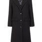Elegant Wool Blend Black Coat
