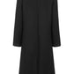 Elegant Wool Blend Black Coat