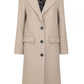 Elegant Beige Wool Blend Coat for Women