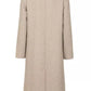Elegant Beige Wool Blend Coat for Women