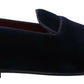 Elegant Blue Slipper Loafers Formal Footwear