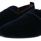 Elegant Blue Slipper Loafers Formal Footwear