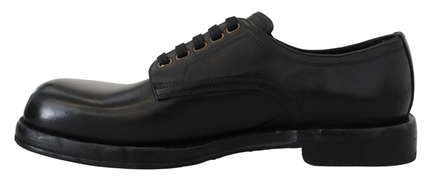 Elegant Bordeaux Leather Lace-Up Formal Shoes